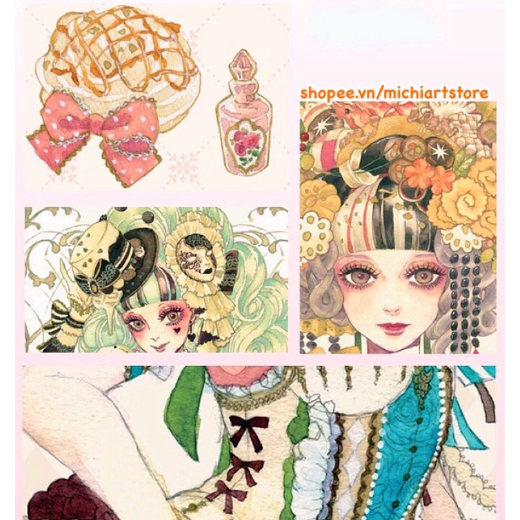 [Michi Art Store] Đồ Ngọt Biến Thân Phục Cổ Thiếu Nữ - Artbook thiếu nữ phục cổ
