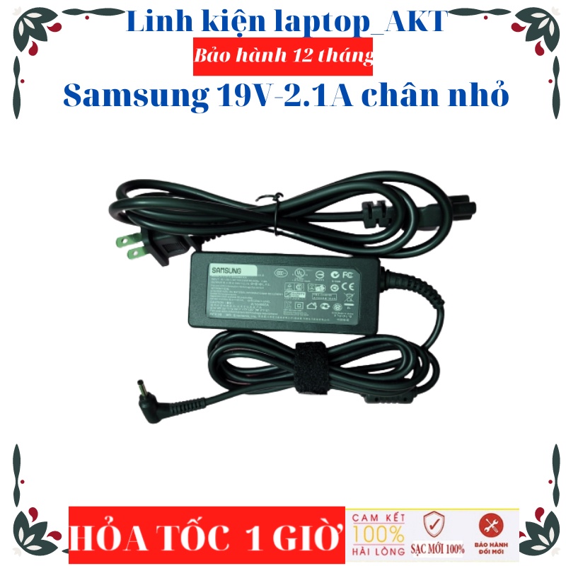 Sạc Laptop Samsung 19V-2.1A-40W ZIN chân nhỏ AD-4019SL PA-1400-14 NP900X3C NP900X4C NP900X3A Ultrabook NP540U3C