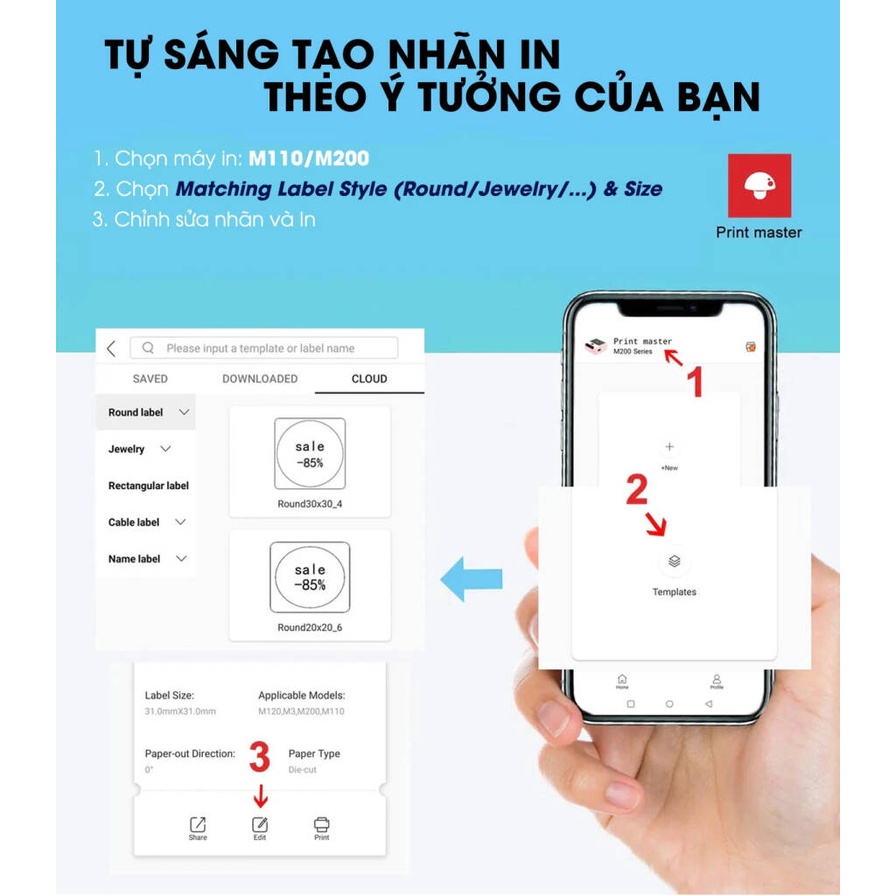 Nhãn Cáp 25 X 38mm, Màu Trắng, KTC-F2538-40-100