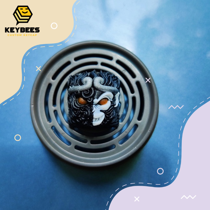 Nút bàn phím cơ Ngộ Không (Wukong Keycap) - Tông Đen-Trắng, Kim Cô Bạc