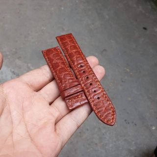 DÂY ĐỒNG HỒ DA CÁ SẤU SIZE 20-16 ( mặt trong dạ bò )