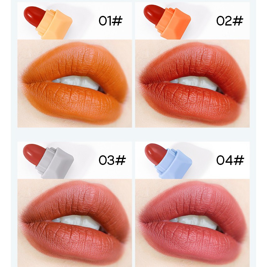 Set 8 Son Môi Derol candy matte lipstick - Son chất nhung lì màu sắc ngọt ngào size mini mã DR040