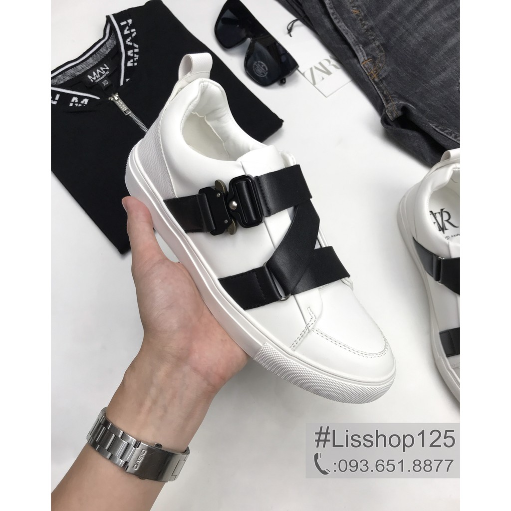 Giày Sneaker Trắng River Island Khoá Dây Chéo Authentic
