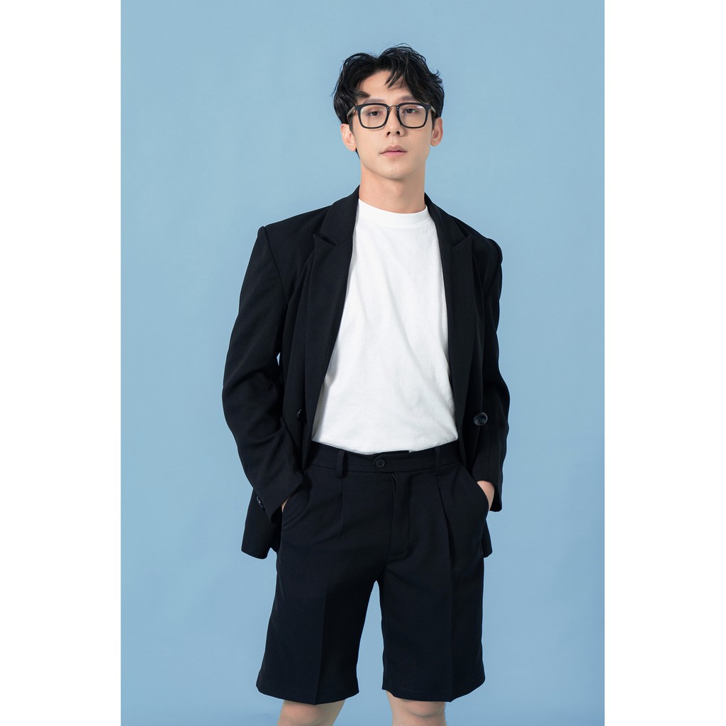 Áo Blazer 4 cúc + Quần Short Âu đen phong cách Hàn Quốc và tối giản từ thương hiệu Do Good Daily