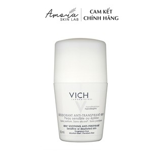 Lăn Khử Mùi Vichy 50ml, Khô Thoáng Vùng Da Dưới Cánh Tay 24h - 72h - Amora Skinlab