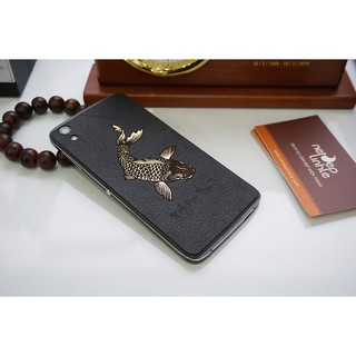 Miếng dán da skin dtek 50 - da đen - ghép hình cá chép - d1