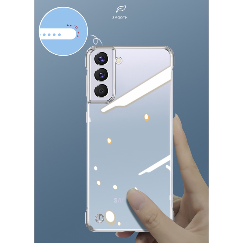 Ốp Điện Thoại Nhựa Cứng Trong Suốt Không Viền Cho Samsung Galaxy S23 S22 Plus S21 Ultra S21 FE Note 20 Ultra S20 Plus