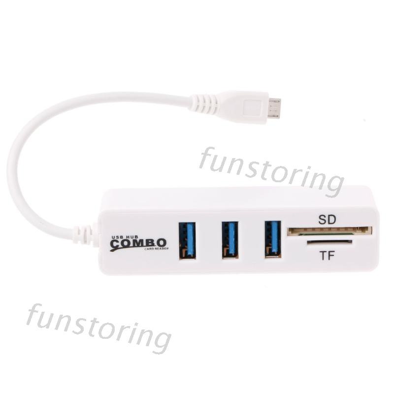 Bộ Chia 3 Cổng Usb 2.0 Otg Sd / Tf Chất Lượng Cao