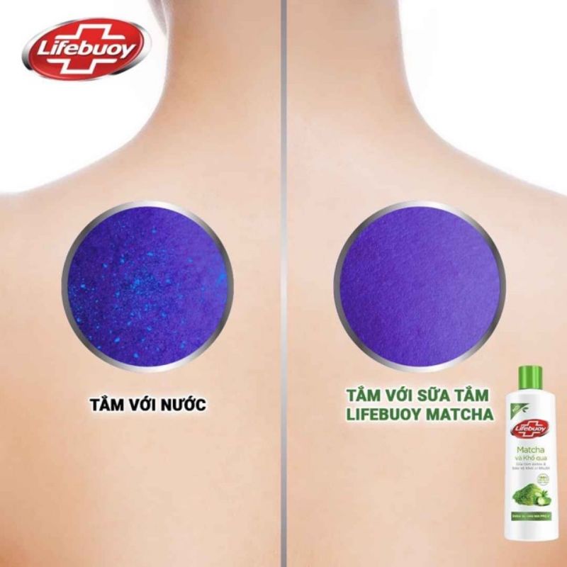 Sữa tắm Lifebuoy Detox Matcha & Khổ Qua , Tràm Trà Muối Hồng, Thảo Dược Hoa Sen, Than Hoạt tính & Cám Gạo chai 800g