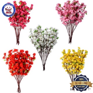 Bó 10 Cành hoa đào lụa giả (Hàng loại 1)