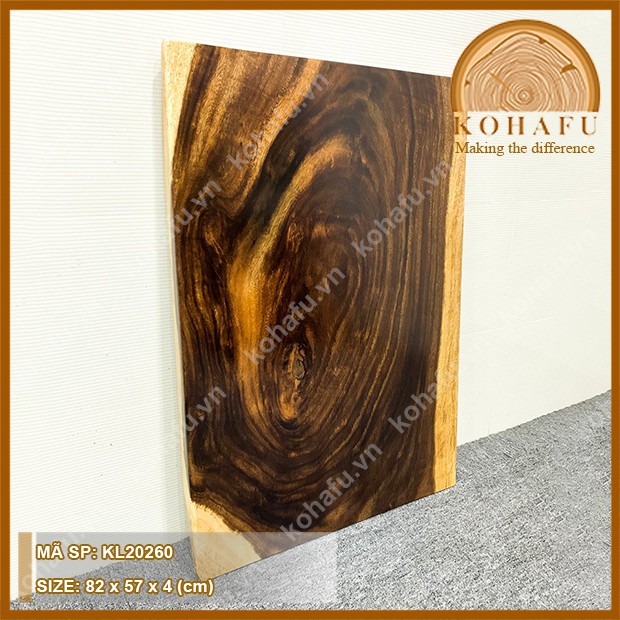 Mặt gỗ me tây dài 82 x rộng 57 x dày 4 (cm) - làm bàn học sinh, kệ lavabo KL20260 | BigBuy360 - bigbuy360.vn