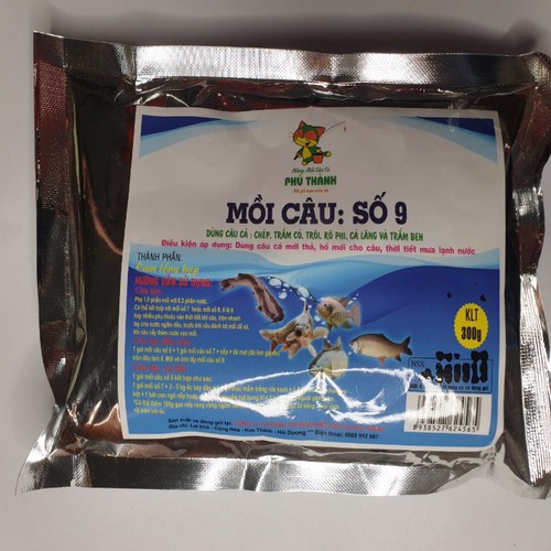 Mồi câu cá Phú Thành gói số 9 ( mẫu mới)