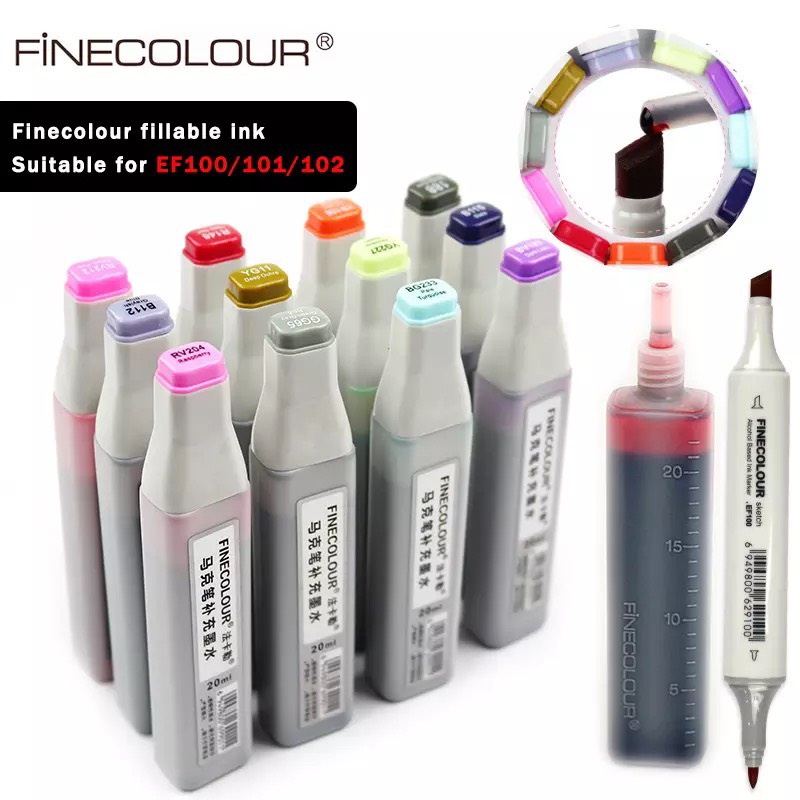 THEARTSHOP (P2) Mực nạp bút marker FINECOLOUR 20ml