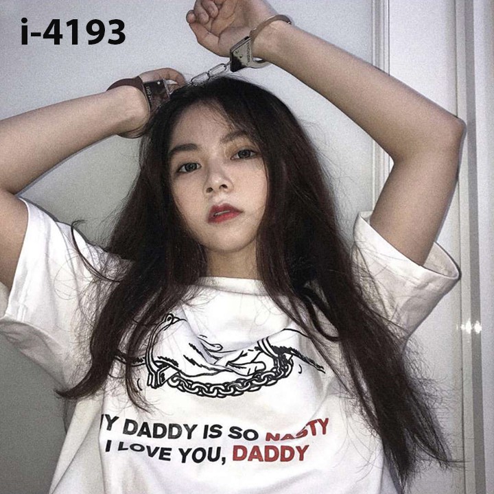 I4193 Áo phông đôi tình nhân in họa tiết không thể cách xa I LOVE YOU