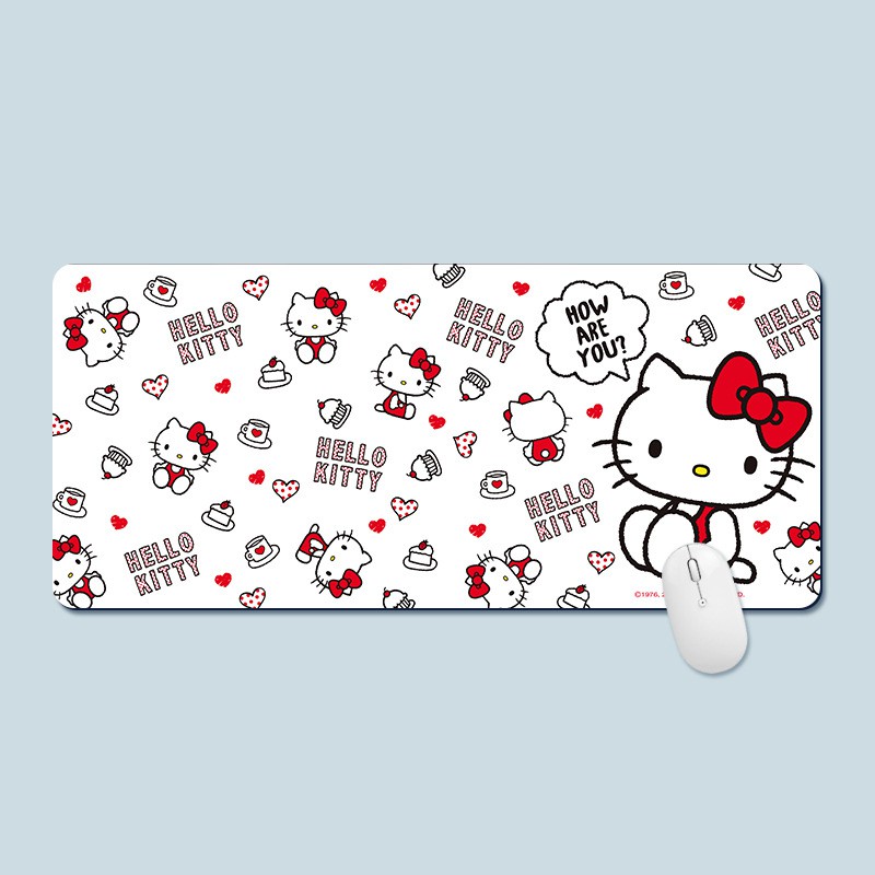 Miếng Lót Chuột Hình Hello Kitty Màu Hồng Dễ Thương (60X30X0.2cm)