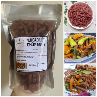 (100% gạo lứt nguyên chất- Nui gạo lứt VânFoods 500gr-Nui gạo lứt thực dưỡng healthy, ăn kiêng