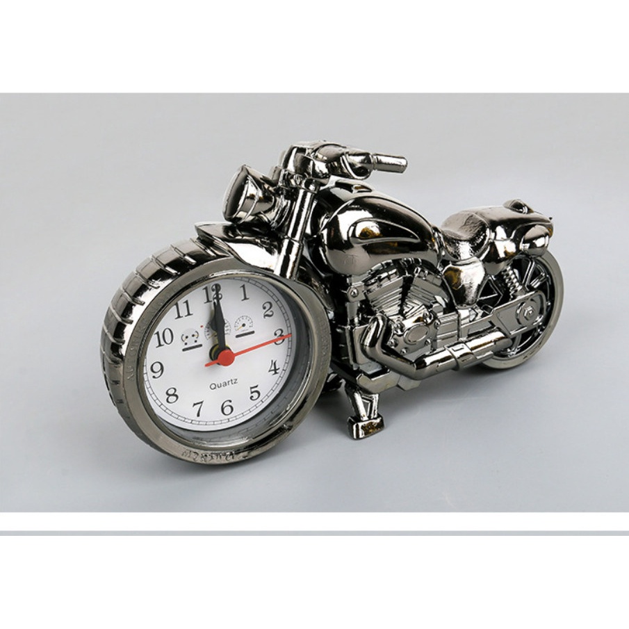 Đồng hồ báo thức để bàn chuông to hình xe máy