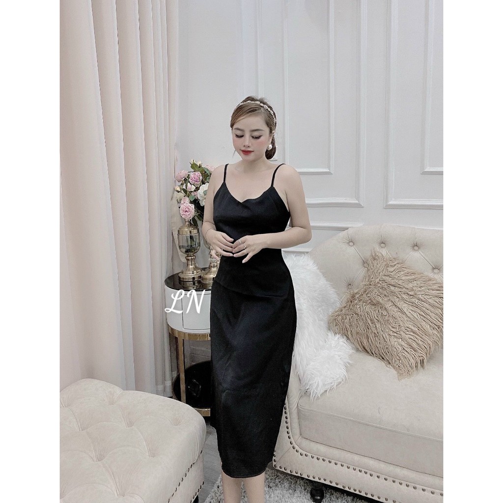 Váy 2 dây lụa dáng dài, đầm ngủ 2 dây lụa sexy, váy ngủ 2 dây lụa mềm mịn | BigBuy360 - bigbuy360.vn