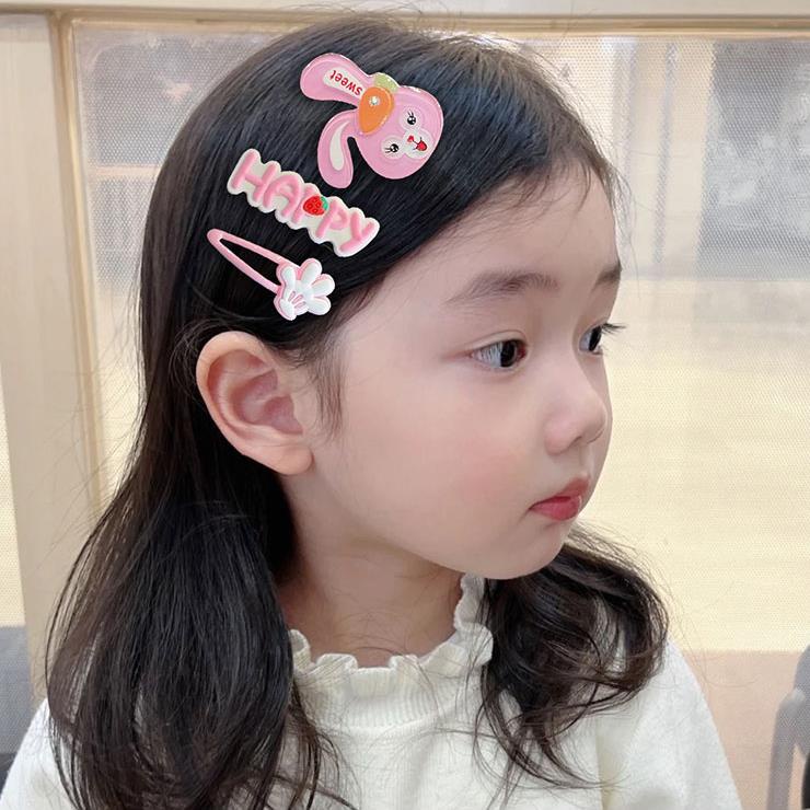 Set 14 Kẹp Tóc Hoạt Hình Dễ Thương Cho Bé Gái