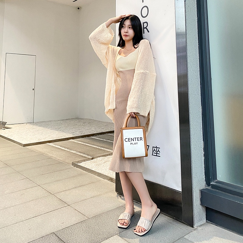 Dép Sandal Xỏ Ngón Mũi Vuông Phong Cách Hàn Quốc Thời Trang Mùa Hè Hàng Mới sc3530