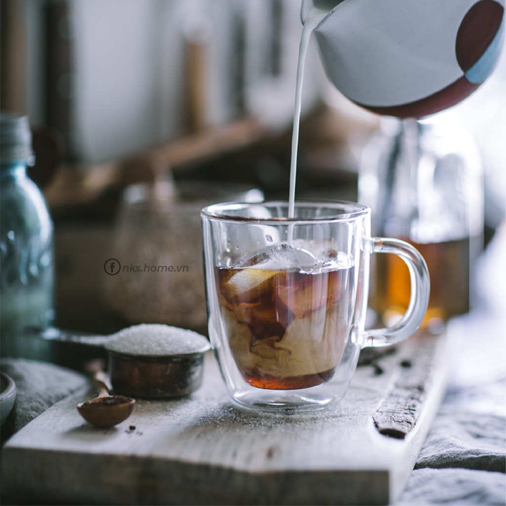 Ly thủy tinh - Ly 2 lớp NKS.GL44 dung tích 350ml chịu nhiệt - Nks.Home | BigBuy360 - bigbuy360.vn