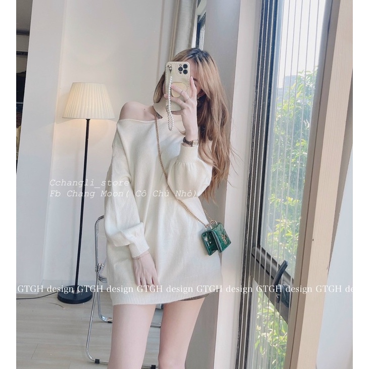 BÁN SỈ ÁO LEN KHOÉT VAI CHO NỮ- Hàng loại 1 dáng dài | BigBuy360 - bigbuy360.vn