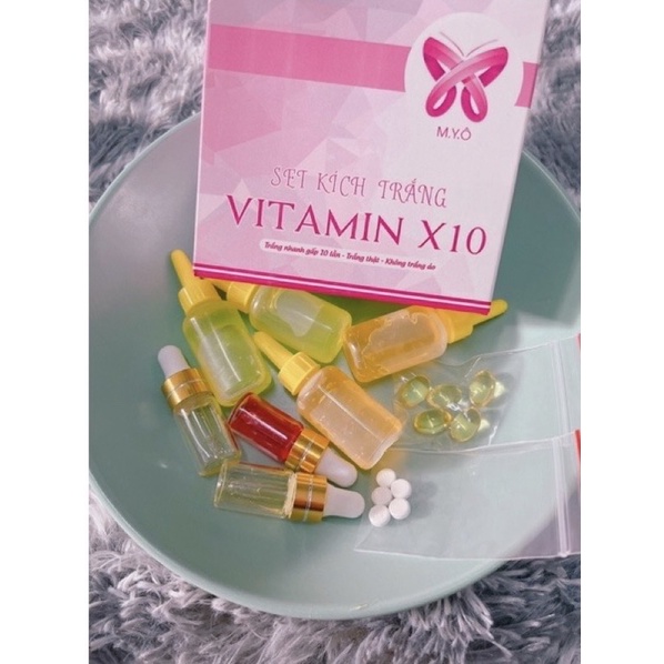 SET KÍCH TRẮNG VITAMIN X10 MYÔ ( Kích Trắng Mạnh Gấp 10 lần)