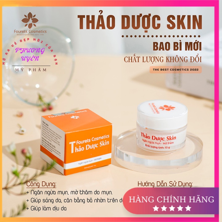 Cao Mụn Thảo Dược Skin Fourets  🌟 CHÍNH HÃNG🌟 Se Cồi Mụn, Đẩy Độc Tố, Mụn Ẩn, Kiềm Dầu, Phục Hồi Da