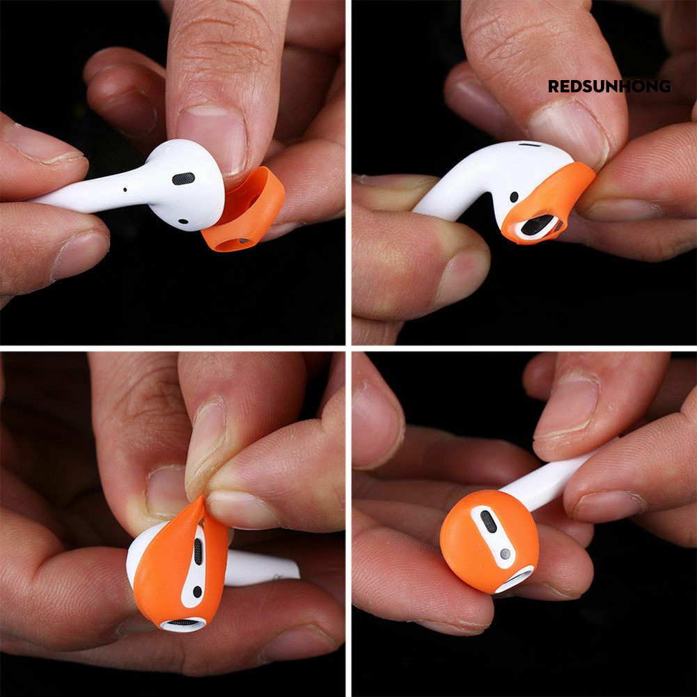 2 Cặp nút tai tai nghe bằng silicon chống trượt nhiều màu sắc cho Redsu 1 2