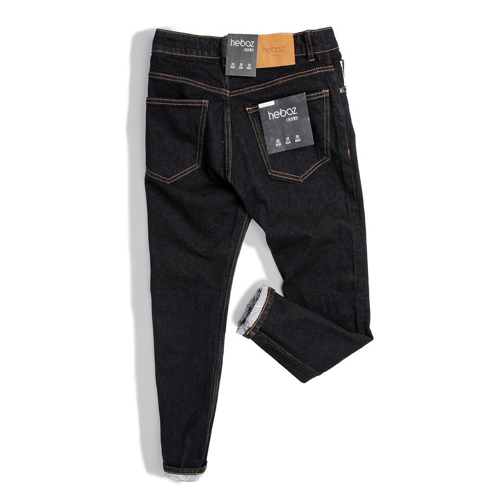 Quần jean nam in lai HEBOZ Indigo co giãn thoải mái 210342 | BigBuy360 - bigbuy360.vn