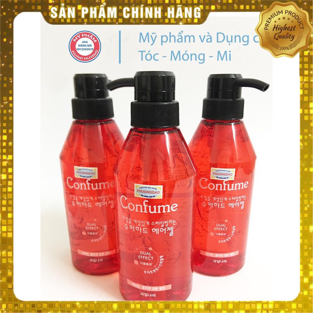 Gel siêu cứng Confume Welcos Super Hard Hair Gel 500ml (Màu đỏ)