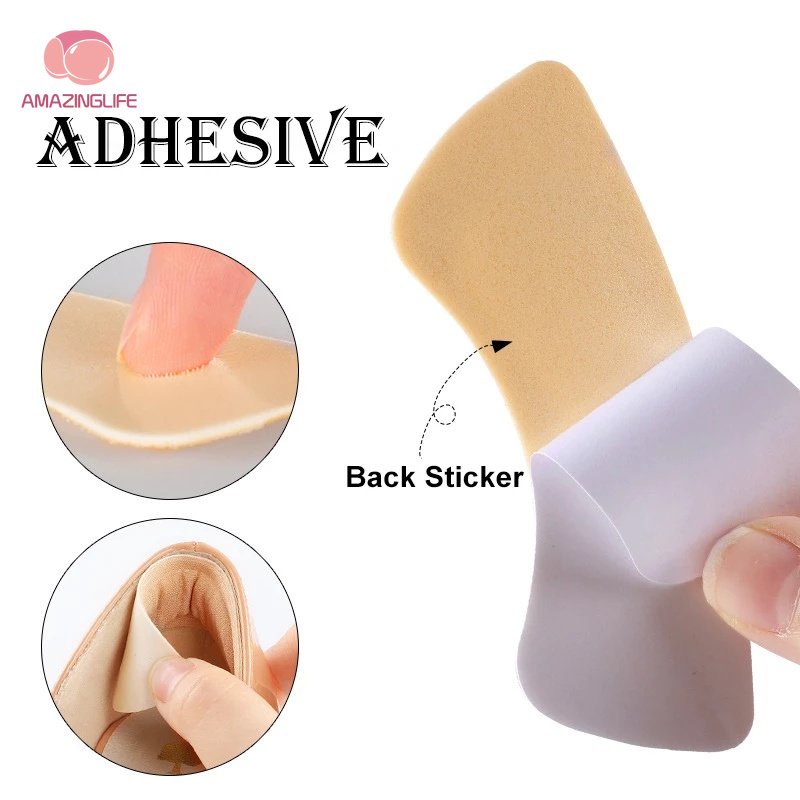 Miếng Lót Giày Cao Gót Giảm Đau Tự Dính Bằng Bọt Biển Tiện Dụng Cho Nữ