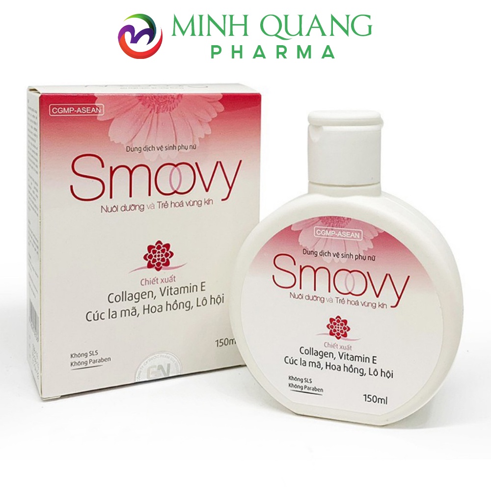 Dung dịch vệ sinh phụ nữ SMOOVY sạch khuẩn, se khít vùng kín 150ml