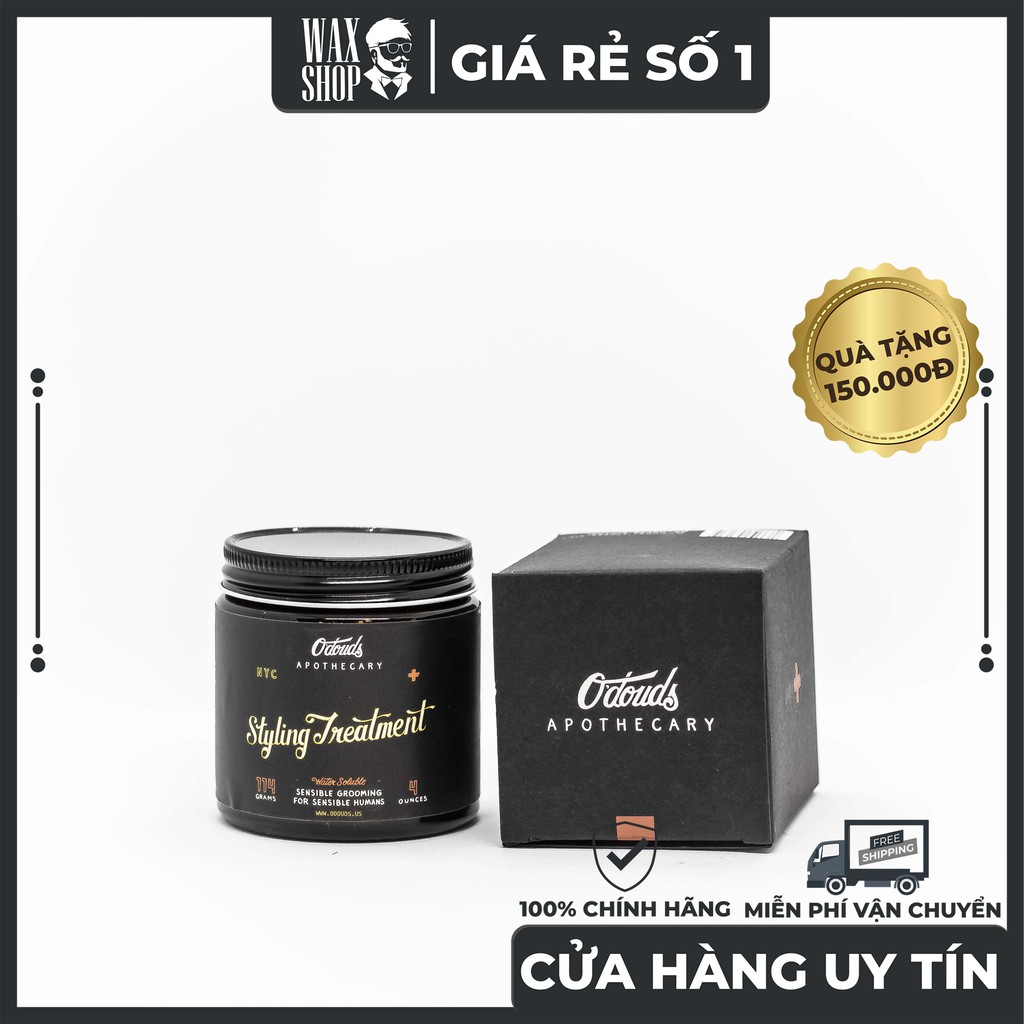 Sáp Dưỡng Ẩm Cho Tóc Styling Treatment - O'douds [Chính Hãng] Phục Hồi Hư Tổn, Tặng Kèm Pre-Styling Oil + Lược