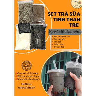 [ HOT ] SET TRÀ SỮA THAN TRE 1 LÍT CHAN FOOD