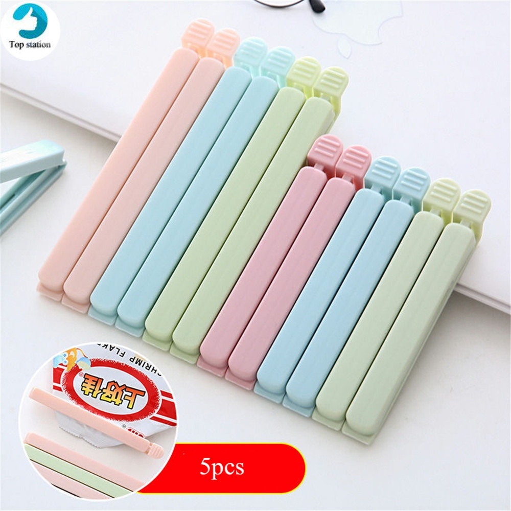 5 Kẹp niêm phong túi thực phẩm bằng nhựa màu sắc kiểu Bắc Âu