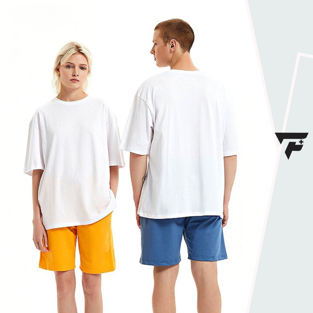 Áo thun basic nam nữ unisex phông trơn tay lỡ form rộng cổ tròn thun cotton mát co giãn 4 chiều FPLUS FP13
