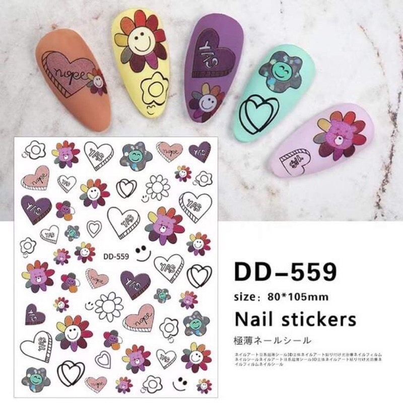 Sticker nail,hình dán móng hoạt hình
