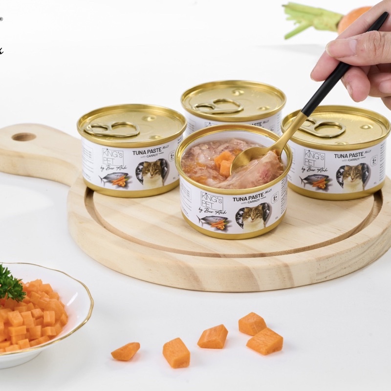 Pate cho mèo King Pet ca sĩ Bảo Anh, cá ngừ mix 8 vị thơm ngon dinh dưỡng cho Mèo