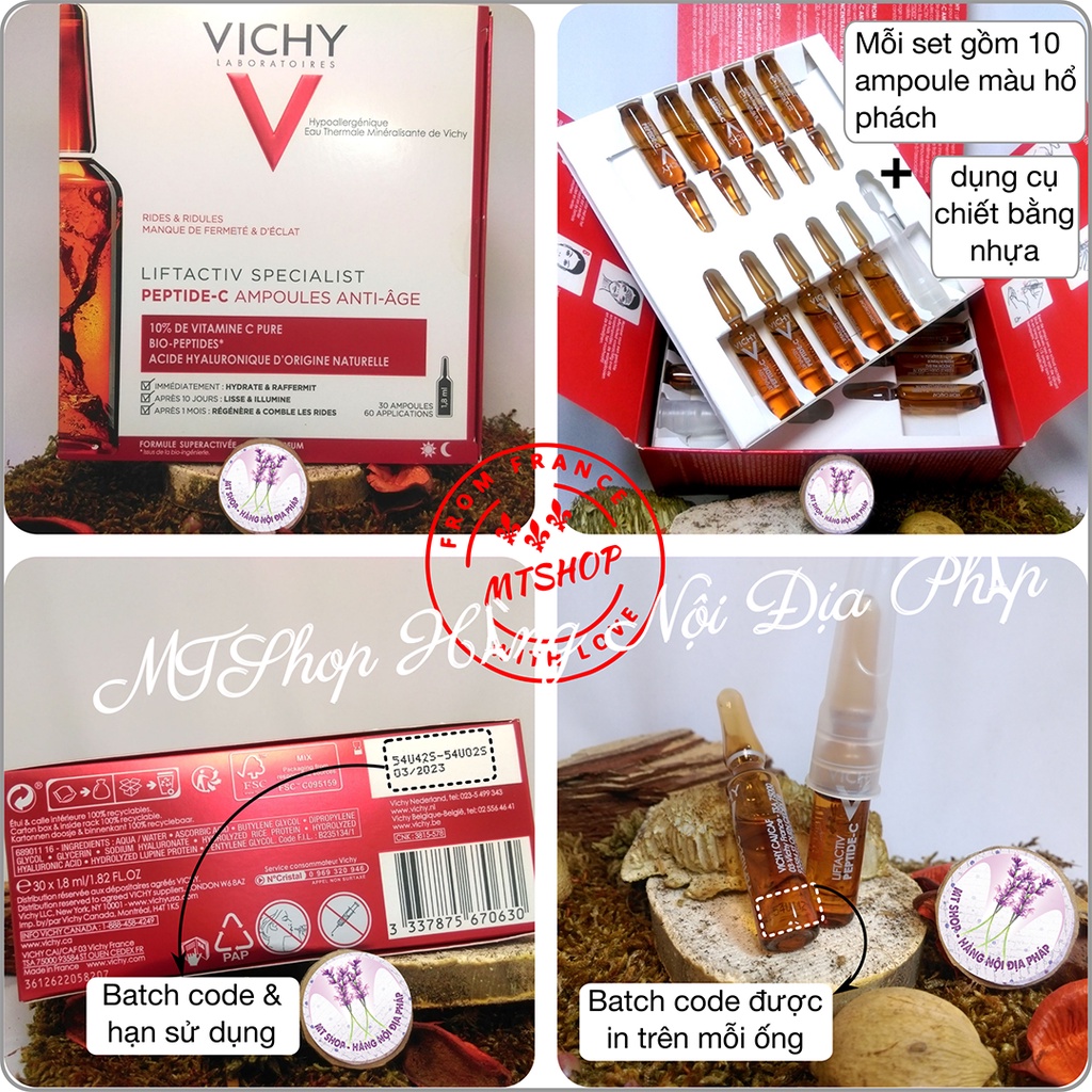 VICHY Tinh Chất Liftactiv Peptide C: Giảm Nếp Nhăn, Dưỡng Sáng Da, Giúp Da Căng Mịn & Săn Chắc [Nội địa PHÁP]