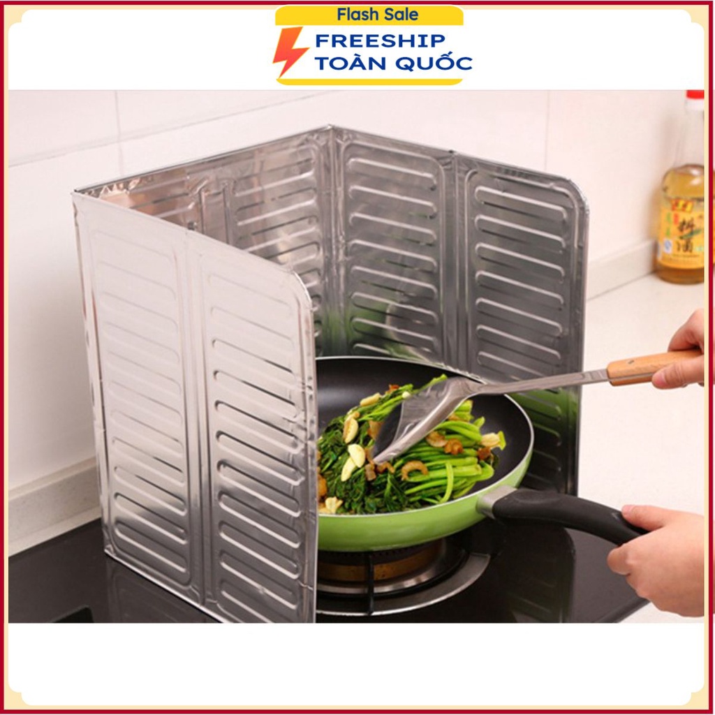 (Video Review) Khung Nhôm CHỐNG BẮN DẦU Mỡ - Tấm Chắn Bếp Ga Ngăn Chiên Rán Size 32.5*84Cm - Dễ Dàng Vệ Sinh Nhà Bếp