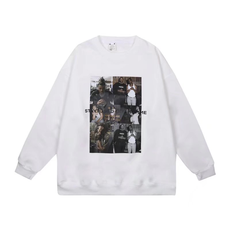 Áo sweatshirt nam tay dài cổ tròn đơn giản thời trang Hàn Quốc