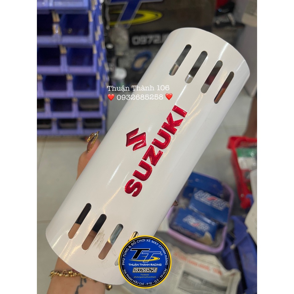 Vỏ lon pô sport chữ đỏ / Xipo / satria