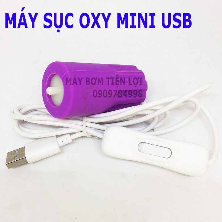 [NHẬP MÃ GIẢM NGAY 5%]Bộ máy sục oxy hồ cá USB mini kèm sạc