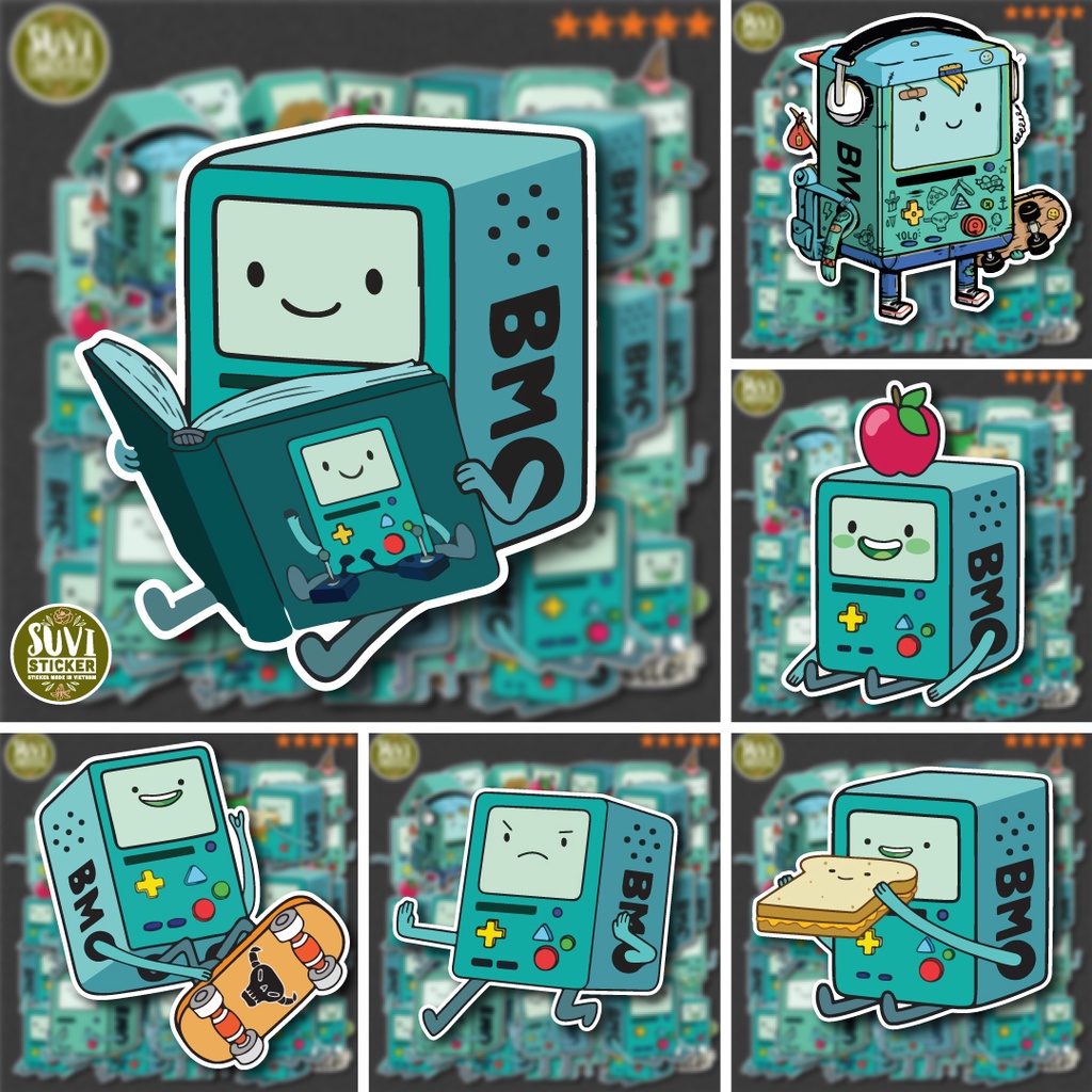 50 Sticker BMO chống nước sticker dán mũ bảo hiểm, laptop, điện thoại, đàn guitar, vali. MSP: SV51