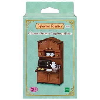 Đồ Chơi Sylvanian Families Bộ Tủ Kệ Ly Cổ Điển Classic Brown Cupboard Set