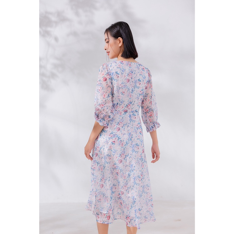 ĐẦM HOA MAXI CỔ ĐIỂN 3354