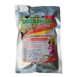 Phân bón tan chậm hữu cơ đóng túi lưới Green organo ( bổ sung Humic, Fulvic và trung vi lượng) 350gr/ túi