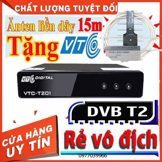 [Mã INCUBACK1416 hoàn 20K xu đơn 50K] [Tặng Anten] Đầu Thu kỹ Thuật Số,Đầu Thu Mặt Đất VTC T201