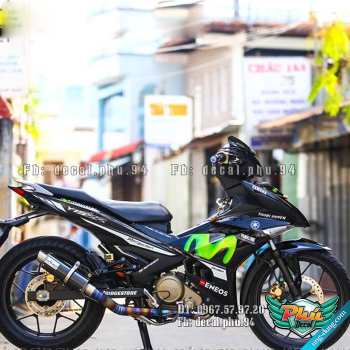 Tem rời Exciter 150 Movistar Xanh xe đen (V)